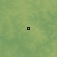 Shaded relief of the 57 km around Capitán Miranda, drawn from the GMTED2010 grid