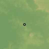 Shaded relief of the 57 km around Carapeguá, drawn from the GMTED2010 grid