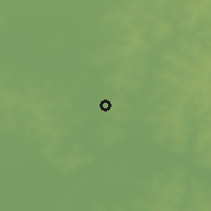 Shaded relief of the 57 km around Coronel Bogado, drawn from the GMTED2010 grid