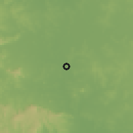 Shaded relief of the 57 km around Coronel Martínez, drawn from the GMTED2010 grid