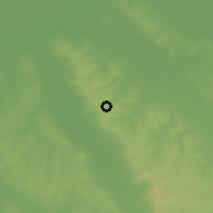 Shaded relief of the 57 km around Altos, drawn from the GMTED2010 grid