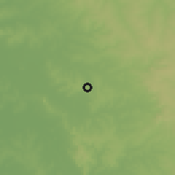 Shaded relief of the 58 km around Doctor Cecilio Báez, drawn from the GMTED2010 grid