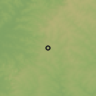 Shaded relief of the 57 km around Alto Verá, drawn from the GMTED2010 grid