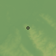 Shaded relief of the 57 km around Emboscada, drawn from the GMTED2010 grid