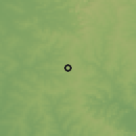 Shaded relief of the 57 km around Fram, drawn from the GMTED2010 grid