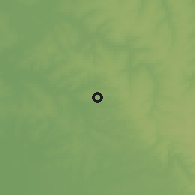 Shaded relief of the 58 km around General Elizardo Aquino, drawn from the GMTED2010 grid