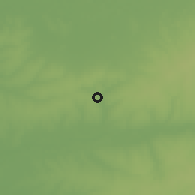 Shaded relief of the 58 km around Horqueta, drawn from the GMTED2010 grid