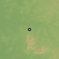 Shaded relief of the 57 km around Independencia, drawn from the GMTED2010 grid