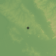 Shaded relief of the 57 km around Itá, drawn from the GMTED2010 grid