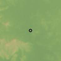 Shaded relief of the 57 km around Itapé, drawn from the GMTED2010 grid