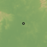 Shaded relief of the 57 km around Iturbe, drawn from the GMTED2010 grid