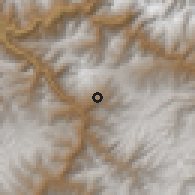 Shaded relief of the 59 km around Abancay, drawn from the GMTED2010 grid