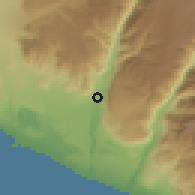 Shaded relief of the 59 km around Acari, drawn from the GMTED2010 grid
