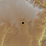 Shaded relief of the 59 km around Caraveli, drawn from the GMTED2010 grid