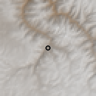 Shaded relief of the 59 km around Caraybamba, drawn from the GMTED2010 grid