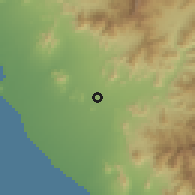 Shaded relief of the 60 km around Casa Grande, drawn from the GMTED2010 grid