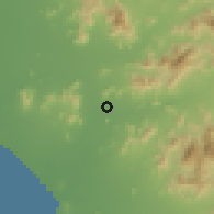 Shaded relief of the 60 km around Cayalti, drawn from the GMTED2010 grid