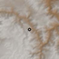 Shaded relief of the 59 km around Cayara, drawn from the GMTED2010 grid