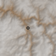 Shaded relief of the 59 km around Ccapi, drawn from the GMTED2010 grid