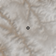 Shaded relief of the 60 km around Ccatca, drawn from the GMTED2010 grid