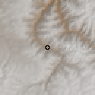 Shaded relief of the 59 km around Chalhuanca, drawn from the GMTED2010 grid