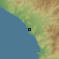 Shaded relief of the 60 km around Chancay, drawn from the GMTED2010 grid