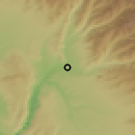 Shaded relief of the 59 km around Changuillo, drawn from the GMTED2010 grid