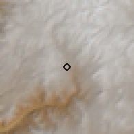 Shaded relief of the 59 km around Chaviña, drawn from the GMTED2010 grid