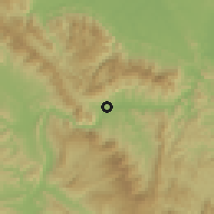 Shaded relief of the 60 km around Chazuta, drawn from the GMTED2010 grid