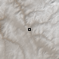 Shaded relief of the 59 km around Checacupe, drawn from the GMTED2010 grid
