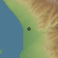 Shaded relief of the 60 km around Chincha Alta, drawn from the GMTED2010 grid