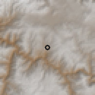 Shaded relief of the 59 km around Chinchaypujio, drawn from the GMTED2010 grid