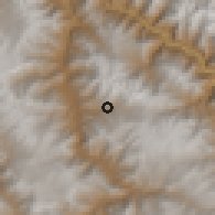 Shaded relief of the 60 km around Chincheros, drawn from the GMTED2010 grid