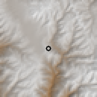 Shaded relief of the 60 km around Chiquian, drawn from the GMTED2010 grid
