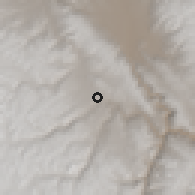Shaded relief of the 60 km around Chongos Alto, drawn from the GMTED2010 grid