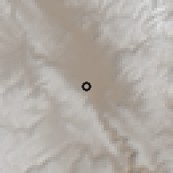 Shaded relief of the 60 km around Chongos Bajo, drawn from the GMTED2010 grid