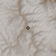 Shaded relief of the 60 km around Chuquis, drawn from the GMTED2010 grid
