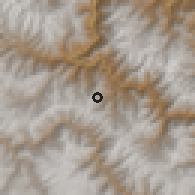 Shaded relief of the 60 km around Colcabamba, drawn from the GMTED2010 grid