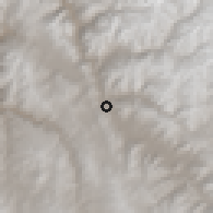 Shaded relief of the 59 km around Combapata, drawn from the GMTED2010 grid