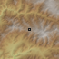 Shaded relief of the 60 km around Contumaza, drawn from the GMTED2010 grid