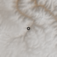 Shaded relief of the 59 km around Cotaruse, drawn from the GMTED2010 grid