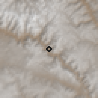 Shaded relief of the 60 km around Coya, drawn from the GMTED2010 grid