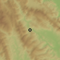 Shaded relief of the 60 km around Cuñumbuqui, drawn from the GMTED2010 grid