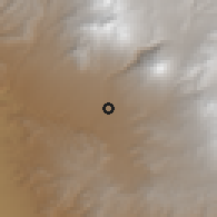 Shaded relief of the 59 km around Dean Valdivia, drawn from the GMTED2010 grid