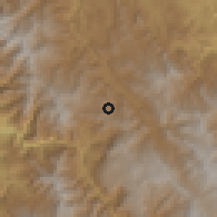 Shaded relief of the 60 km around Florida, drawn from the GMTED2010 grid