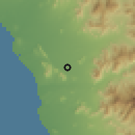 Shaded relief of the 60 km around Guadalupe, drawn from the GMTED2010 grid