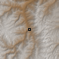 Shaded relief of the 60 km around Ambo, drawn from the GMTED2010 grid