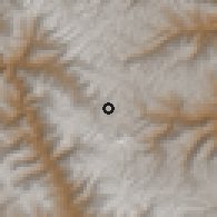 Shaded relief of the 60 km around Huacrachuco, drawn from the GMTED2010 grid