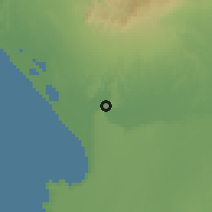 Shaded relief of the 60 km around Amotape, drawn from the GMTED2010 grid