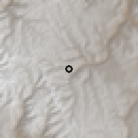 Shaded relief of the 60 km around Huallanca, drawn from the GMTED2010 grid